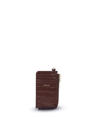 Saben Winona Card Holder - Espresso Croc