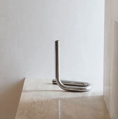 Designstuff Viah Candle Holder - Chrome