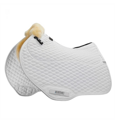 STREAMLINE LAMBSWOOL CLOSE CONTACT JUMPING SADDLE CLOTH - WHITE