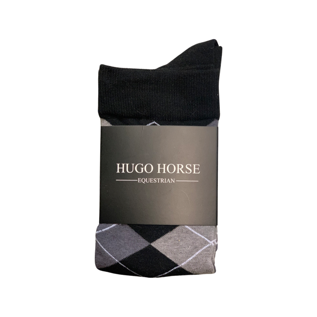 HUGO HORSE SOCKS - BLACK AND GREY