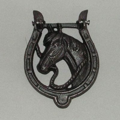 CAST IRON HORSE SHOE DOOR KNOCKER