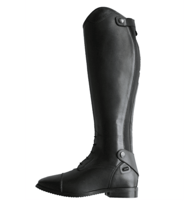 &quot;HARMONY&quot; TALL LEATHER BOOT - BLACK