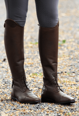 &quot;HARMONY&quot; TALL LEATHER BOOT - BROWN