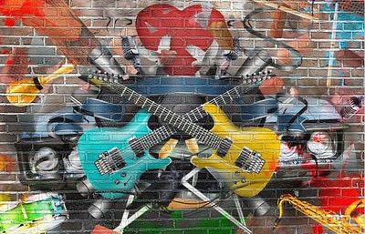 DP5087 - 80x50 Guitar Graffiti