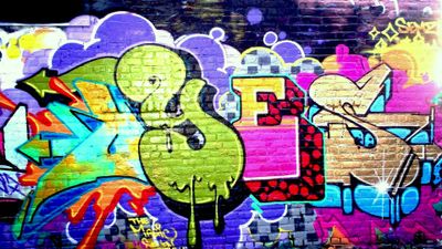 DP4108 - 70x40 Colourful Word Graffiti
