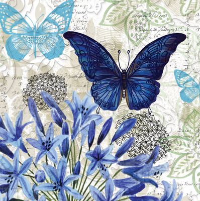 DP6105 - 60x60 Butterflies in Blue