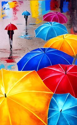 DP4250 - 40x65 Umbrellas in the Rain