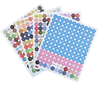 Z413 - DMC Coloured Round Labels, Accessories | McBride Projects