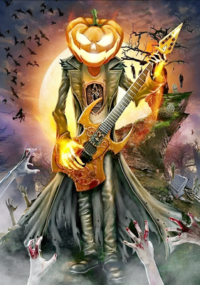 DP4372 - 40x60 A Halloweenish of a Guitarist