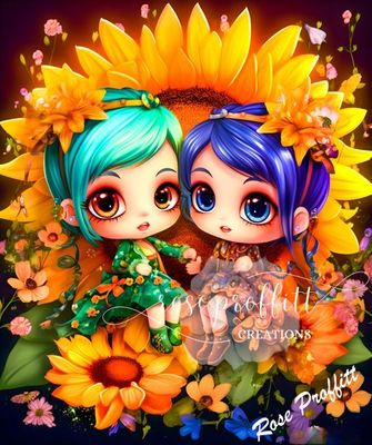 DP9017 -  60x70 Sunflower Fairies