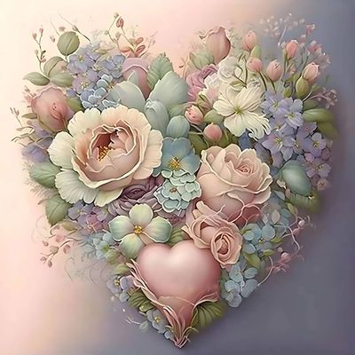 DP5400 - 50x50 Floral Heart
