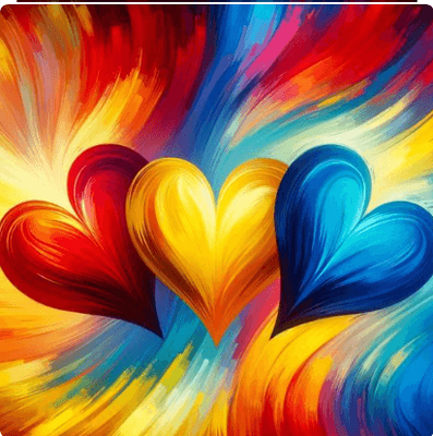 DP5432 - 50x50 Colourful Hearts