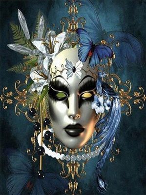 DP6194 - 60x80 Venetian Mask in Blue