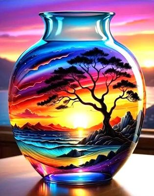 DP5467 - 50x65 Sunset in Glass