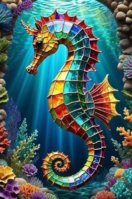 DP4464 - 40x60 Seahorse [6x AB Beads]