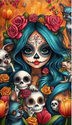 DP4466 - 40x70 Skull Candy Delights [4x AB Beads]