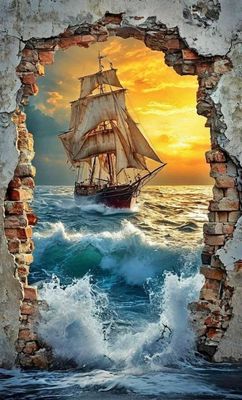 DP5519 - 50x80 Sailing Ship