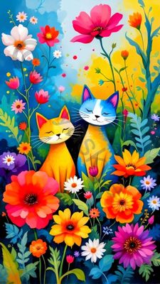 DP9317 -Purrs and Petals