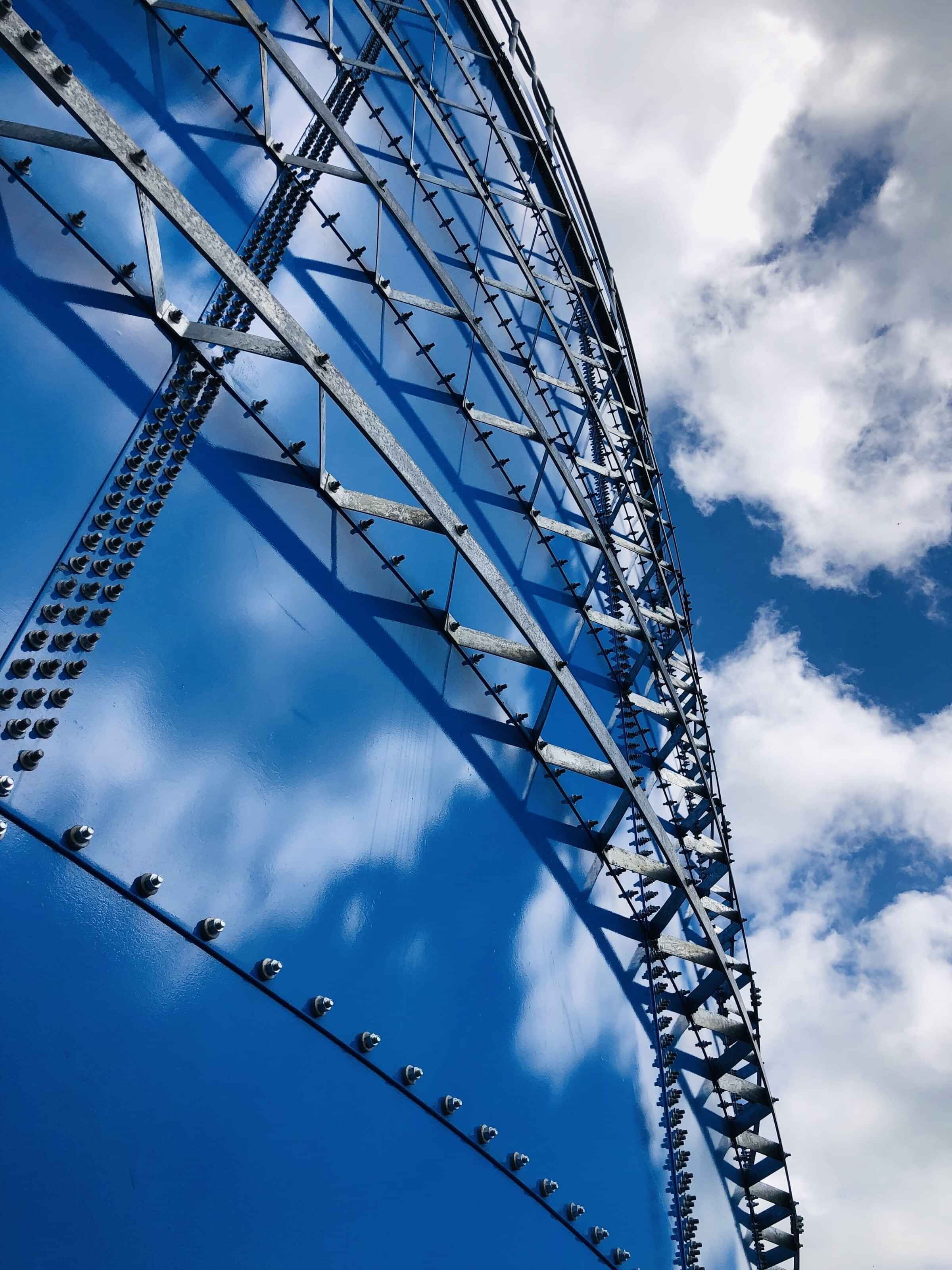 liquid storage tank under construction 