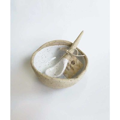 Ceramic Salt Bowl + Spoon Set | Michelle Bow