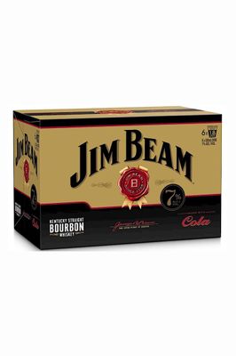 JIM BEAM  GOLD AND COLA 6 X 330ML CANS 7%