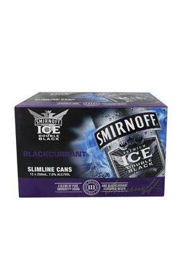 SMIRNOFF ICE DOUBLE BLACK 12 X 250ML CANS 7%