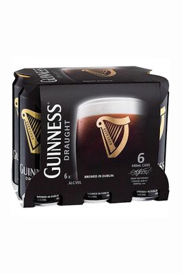 GUINNESS DRAUGHT 440ML 6 PACK CANS