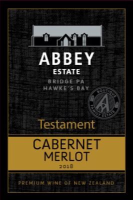 ABBEY ESTATE TESTAMENT CABERNET MERLOT 2018