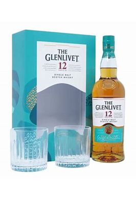 GLENLIVET 12 YEAR OLD 700ML + 2 GLASSES