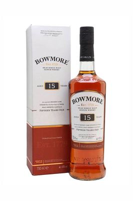BOWMORE 15 YEAR OLD DARKEST ISLAY SINGLE MALT WHIKSY 43% 700ML