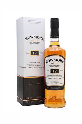 BOWMORE 12 YEAR OLD ISLAY SINGLE MALT WHISKY  40% 700ML