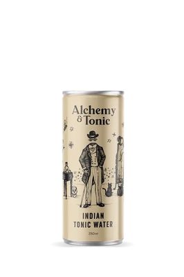 ALCHEMY &amp; TONIC INDIAN TONIC WATER 250ML 4 PACK CANS