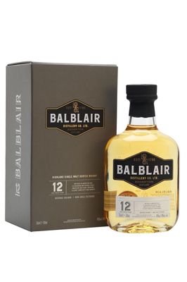 BALBLAIR 12 YEAR OLD HIGHLAND SINGLE MALT WHISKY 46% 700ML