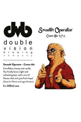 DOUBLE VISION BREWING SMOOTH OPERATOR CREAM ALE 4.7% 6 PACK