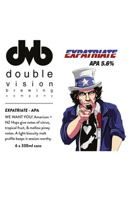 DOUBLE VISION BREWING EXPATRIATE APA 5.6% 6 PACK