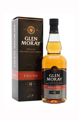 GLEN MORAY 10 YEAR OLD FIRED OAK SPEYSIDE SINGLE MALT WHISKY 40% 700ML