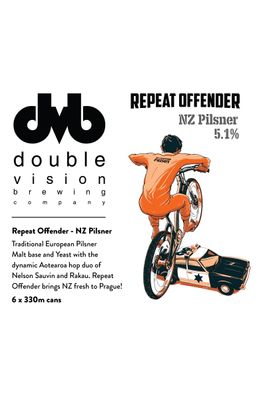 DOUBLE VISION REPEAT OFFENDER PILSNER 5.1%  6 PACK CANS