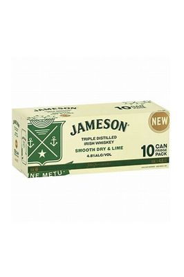 JAMESON DRY &amp; LIME 375ML X 10 PACK CANS