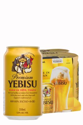 YEBISU PREMIUM BEER 350ml 5% 4 PACK