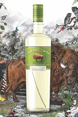 ZUBROWKA BISON GRASS VODKA 1LTR  37.5