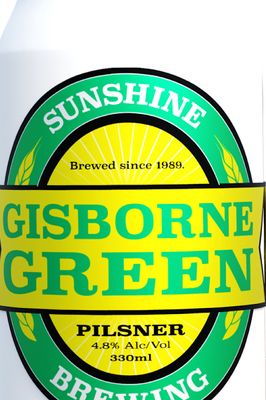 RIGGER SUNSHINE BREWERY GISBORNE GREEN 4.8%  PILSNER