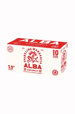 ALBA SPARKLING COCONUT TEQULIA 10 PACK  CANS 5.9%