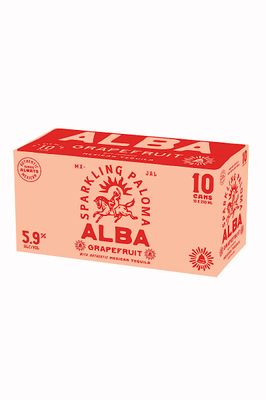 ALBA SPARKLING PALOMA GRAPEFRUIT 10 PACK  5.9% CANS