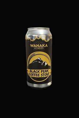 WANAKA BLACK PEAK COFFE STOUT  440ML CAN 6.5%
