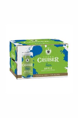 VODKA CRUISER SOUR APPLE 12 APCK 240ML CANS