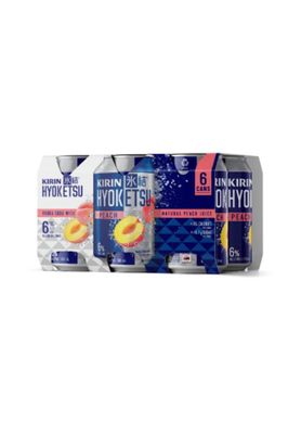 KIRIN HYOKETSU PEACH VODKA SODA 6 PACK CANS