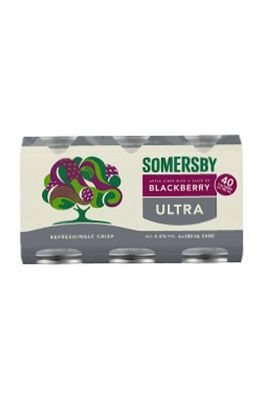 SOMERSBY APPLE CIDER BLACKBERRY ULTRA 4% 6 PACK CANS