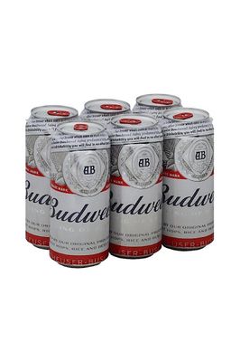 BUDWEISER 500ML CANS 6 PACKS