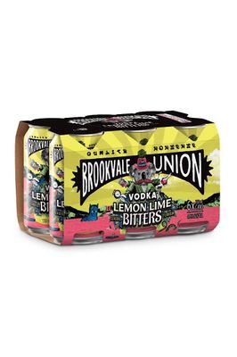 BROOKVALE UNION ALCOHLIC LEMON LIME &amp; BITTERS  6 PACK CANS 4%