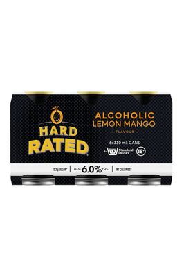 HARD RATED LEMON MANGO 6 PACK CANS 6%